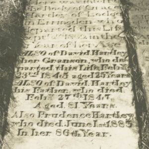 David Hartley's Gravestone in Heptonstall Churchyard