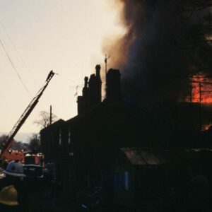 Fire at Holme End, Mytholmroyd