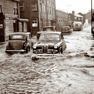 Flood at Mytholmroyd, December 1965