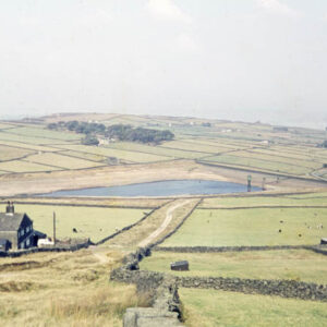 Haworth Old Road at Bodkin Leeshaw Reservoir. 4th Oct 1959