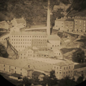 Mill and houses.