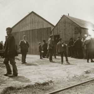 Dawson City Huts and Workmen