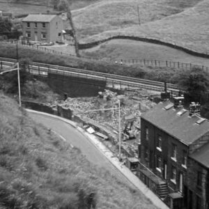 Demolition of houses at Black Rock, Cornholme