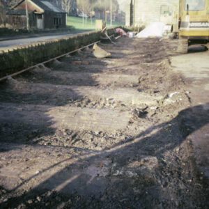 Old buried brick structures exposed
